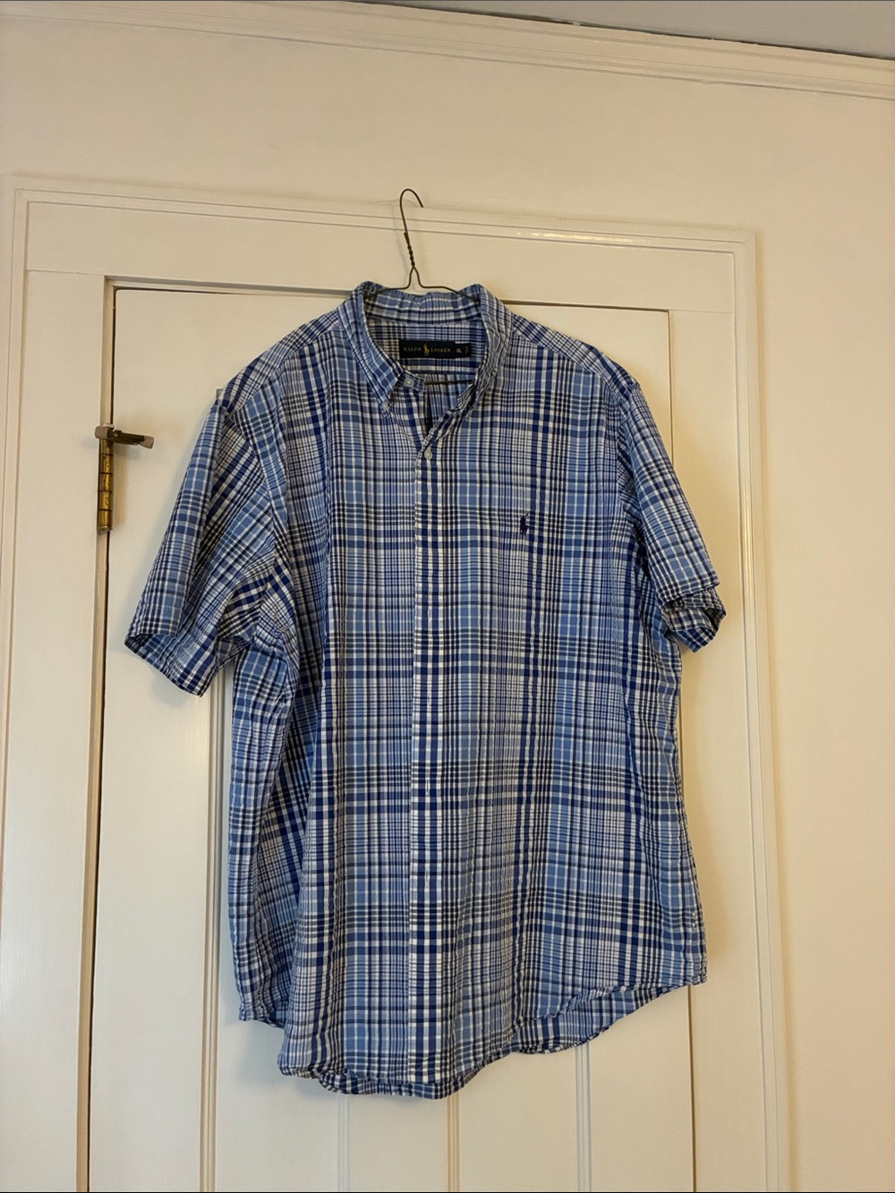 Polo by Ralph Lauren Blue Plaid Short Sleeve Button-Down Shirt